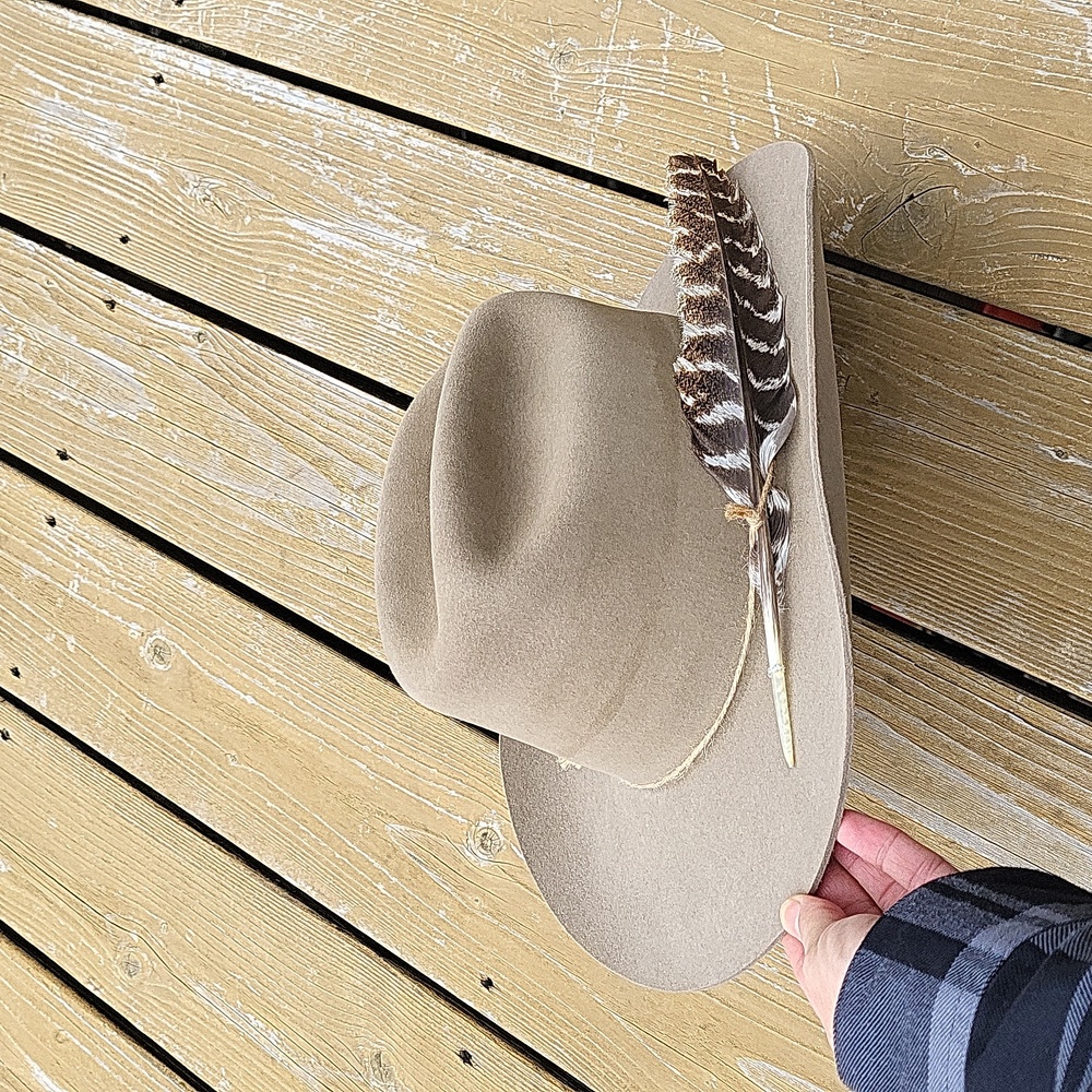 Vintage Stetson 6X tan / pecan western cowboy felt hat 6 7/8